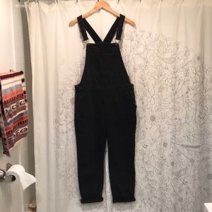 TopShop Black Denim Overalls